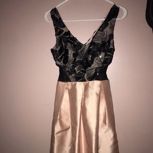 BCX Juniors' Embellished Satin Fit & Flare Dress